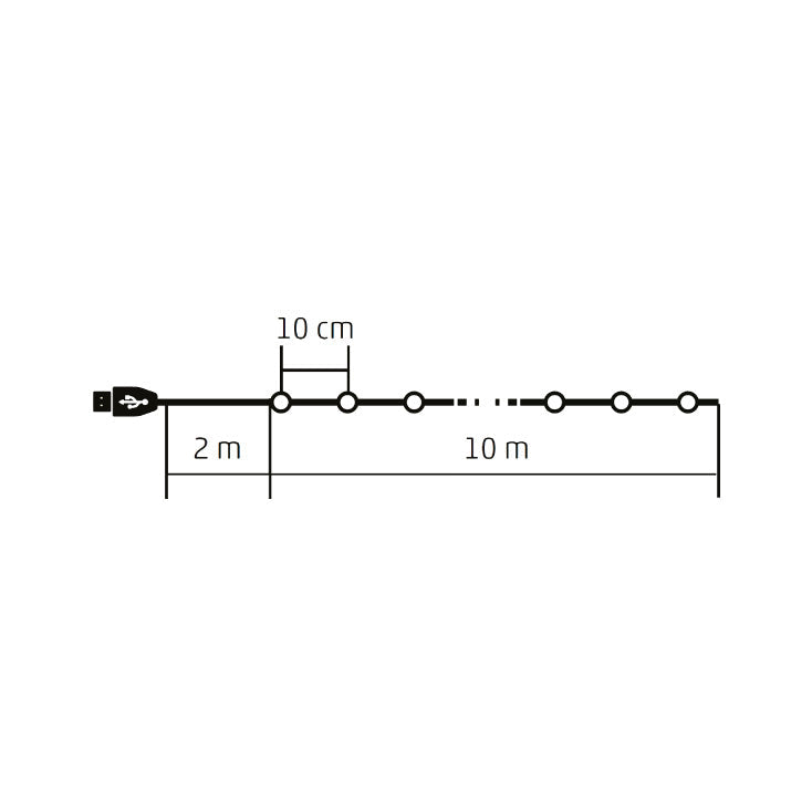 Lampice za jelku sa 100 višebojnih LED dioda - ML112RGB