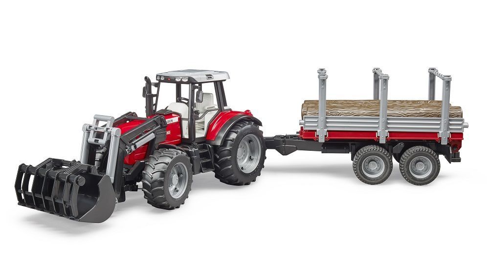 Bruder Traktor MF 7480 sa prikolicom za drva (020460)